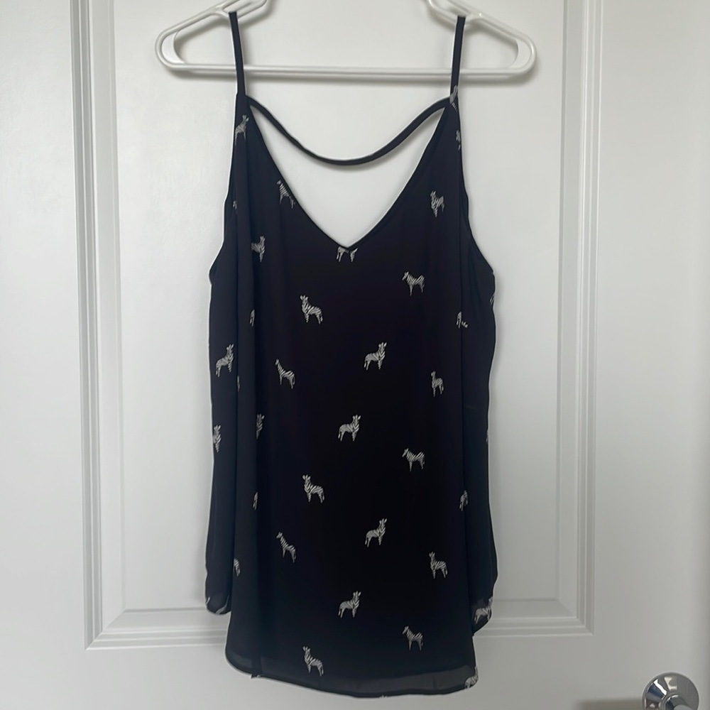 Zebra Flowy Cami Top